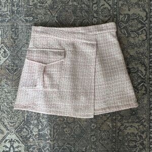 Chicwish Pink Tweed Mini Skirt